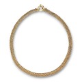 Elegant colier statement 'popcorn' mesh din argint aurit | new old stock - Italia