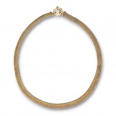 Elegant colier statement 'popcorn' mesh din argint aurit | new old stock - Italia