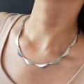  Iconic colier statement modernist Georg Jensen din argint | model „Peak” 13315 - designer Bent Gabrielsen - Danemarca cca. 1990