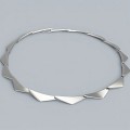  Iconic colier statement modernist Georg Jensen din argint | model „Peak” 13315 - designer Bent Gabrielsen - Danemarca cca. 1990