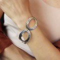 Brățară statement de design contemporan din argint martelat și rodinat | new old stock 2020's