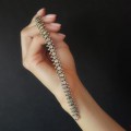 Brățară etnică indiană manufacturată în argint masiv | Gujarat - preloved