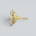  Rafinat inel Belle Epoque manufacturat în aur de 18K și argint, decorat cu rubin natural și diamante naturale | cca. 1890 - 1915