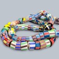 Spectaculos colier etnic african, manufacturat din autentice elemente Venetian Trade Beads din sticlă policromă| Origine: Veneția (Murano) | Proveniență: Ghana - triburile Krobo | cca. 1920