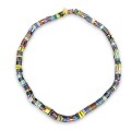 Spectaculos colier etnic african, manufacturat din autentice elemente Venetian Trade Beads din sticlă policromă| Origine: Veneția (Murano) | Proveniență: Ghana - triburile Krobo | cca. 1920