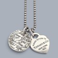  Colier autentic Tiffany & Co. din argint sterling, accesorizat cu pandantive Please Return To Tiffany & Tiffany Notes | preloved
