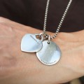  Colier autentic Tiffany & Co. din argint sterling, accesorizat cu pandantive Please Return To Tiffany & Tiffany Notes | preloved
