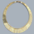 Colier statement contemporan Egyptian Revival din argint 925 cu accente aurite | preloved 2000's