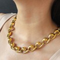 Colier statement din argint 925 placat cu aur 18k | atelier Luniya Jewellery - designer Nilay Bayındır | preloved 2020's 