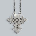 Colier devoțional din argint masiv cu o remarcabilă cruce coptă etiopiano-eritreeană | atelier Brandimarte Guscelli - Firenze | cca. 1955