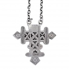 Colier devoțional din argint masiv cu o remarcabilă cruce coptă etiopiano-eritreeană | atelier Brandimarte Guscelli - Firenze | cca. 1955
