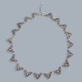 Elegant colier bavarez Neo Baroque manufacturat în argint masiv | Germania cca. 1950 - 1970