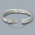 Elegantă brățară vintage retromodernistă Twisted Bangle din argint | preloved | cca. 1960 - 1970