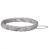 Elegantă brățară vintage retromodernistă Twisted Bangle din argint | preloved | cca. 1960 - 1970