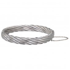 Elegantă brățară vintage retromodernistă Twisted Bangle din argint | preloved | cca. 1960 - 1970