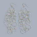 Remarcabili cercei statement de design contemporan scandinav, semnați Susanne Friis Bjørner, manufacturați în argint | Danemarca 2000's