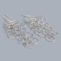Remarcabili cercei statement de design contemporan scandinav, semnați Susanne Friis Bjørner, manufacturați în argint | Danemarca 2000's
