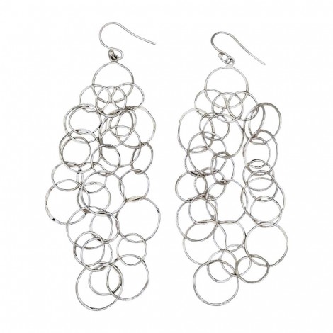 Remarcabili cercei statement de design contemporan scandinav, semnați Susanne Friis Bjørner, manufacturați în argint | Danemarca 2000's