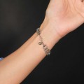  Rafinată brățară vintage indiană, manufacturată în argint filigranat și granulat | Rajasthan - preloved