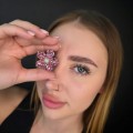 Remarcabilă broșă florală Thomas Sabo, din argint rodiat cu cristale roz multifațetate | preloved 2000’s