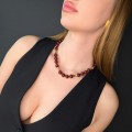 Elegant colier statement Etruscan Revival din argint aurit și carneol natural | atelier Aurora Silver Factory - Italia | preloved 2020's