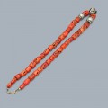  Vechi colier etnic Amazigh, manufacturat din coral natural cu elemente masive din argint | Maroc - prima jumătate a sec. XX