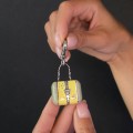 Inedit pandant-charm 'Handbag' din argint și email policrom | atelier Alunno & Co. | cca. 1980 - 1990
