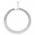  Rafinat colier choker modernist din argint cu finisaje satinate și design de inspirație solară | preloved