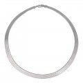 Elegant colier Flat Herringbone Chain din argint rodiat | design contemporan | preloved 2020's