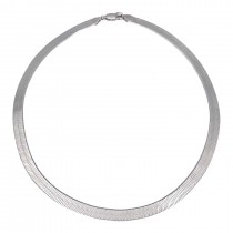 Elegant colier Flat Herringbone Chain din argint rodiat | design contemporan | preloved 2020's