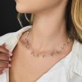 Rafinat colier Squiggle din argint masiv, cu un inedit design ondulatoriu și elemente articulate | preloved 2020's