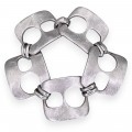 Remarcabilă brățară statement din argint cu finisaj brushed silver | atelier Ercolani Romano Galvanotecnica - Arezzo | preloved 2020's