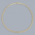 Rafinat colier choker din argint placat cu aur galben, cu structură flexibilă articulată și spectaculoasă texturare geometrică | atelier Mazzaretto Elide | New Old Stock