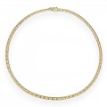 Rafinat colier choker din argint placat cu aur galben, cu structură flexibilă articulată și spectaculoasă texturare geometrică | atelier Mazzaretto Elide | New Old Stock