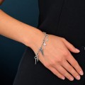 Rafinată brățară Charm Bracelet cu design contemporan Rock Chic din argint cu elemente Lovesick | atelier Silver Star - Arezzo | preloved cca. 2020