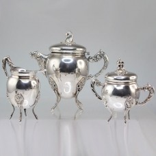 elegant set "tet-a-tet" pentru servirea ceaiului/ cafelei.atelier milanez.cca 1940 elegant set "tet-a-tet" pentru servirea ceaiului/ cafelei.atelier milanez.cca 1940