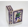 cutie pentru pastile/tutun ( pill box/snuff box). argint cu email plique a jour si sidef