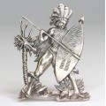 broșă "Zulu Warrior", din argint. Africa de Sud cca 1940