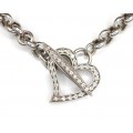 elegant colier sautoir - Valentine's - argint si zirconii - Italia