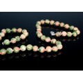 colier UNAKITE BRAZILIAN . inchidere argint