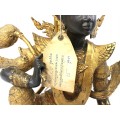 Impozantă veioză " Rattanakosin Buddha ". bronz & marmură. cca 1940. Thailanda