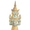 veche statueta Rattanakosin " Namaskara Mudra ". bronz patinat. Thailanda. cca 1920