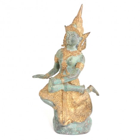 veche statuetă Rattanakosin " Phra Aphai Mani ". bronz patinat. Thailanda. cca 1920