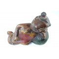 Veche sculptura " Fata de jad " -  lemn de camfor - China