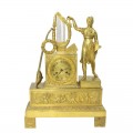 Ceas de semineu Empire - Greek Revival - bronz dore cca 1830 Franta