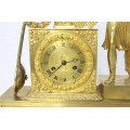 Ceas de semineu Empire - Greek Revival - bronz dore cca 1830 Franta