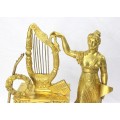 Ceas de semineu Empire - Greek Revival - bronz dore cca 1830 Franta