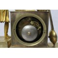 Ceas de semineu Empire - Greek Revival - bronz dore cca 1830 Franta