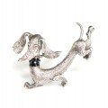 eleganta brosa Teckel-Dachshund - argint - atelier cetral-european