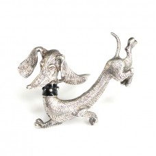 eleganta brosa Teckel-Dachshund - argint - atelier cetral-european eleganta brosa Teckel-Dachshund - argint - atelier cetral-european